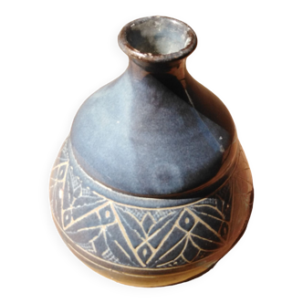 Vase haut en céramique signé lamali