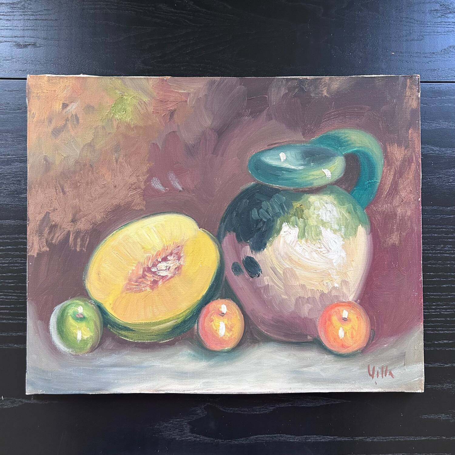 Pitcher and melon painting
