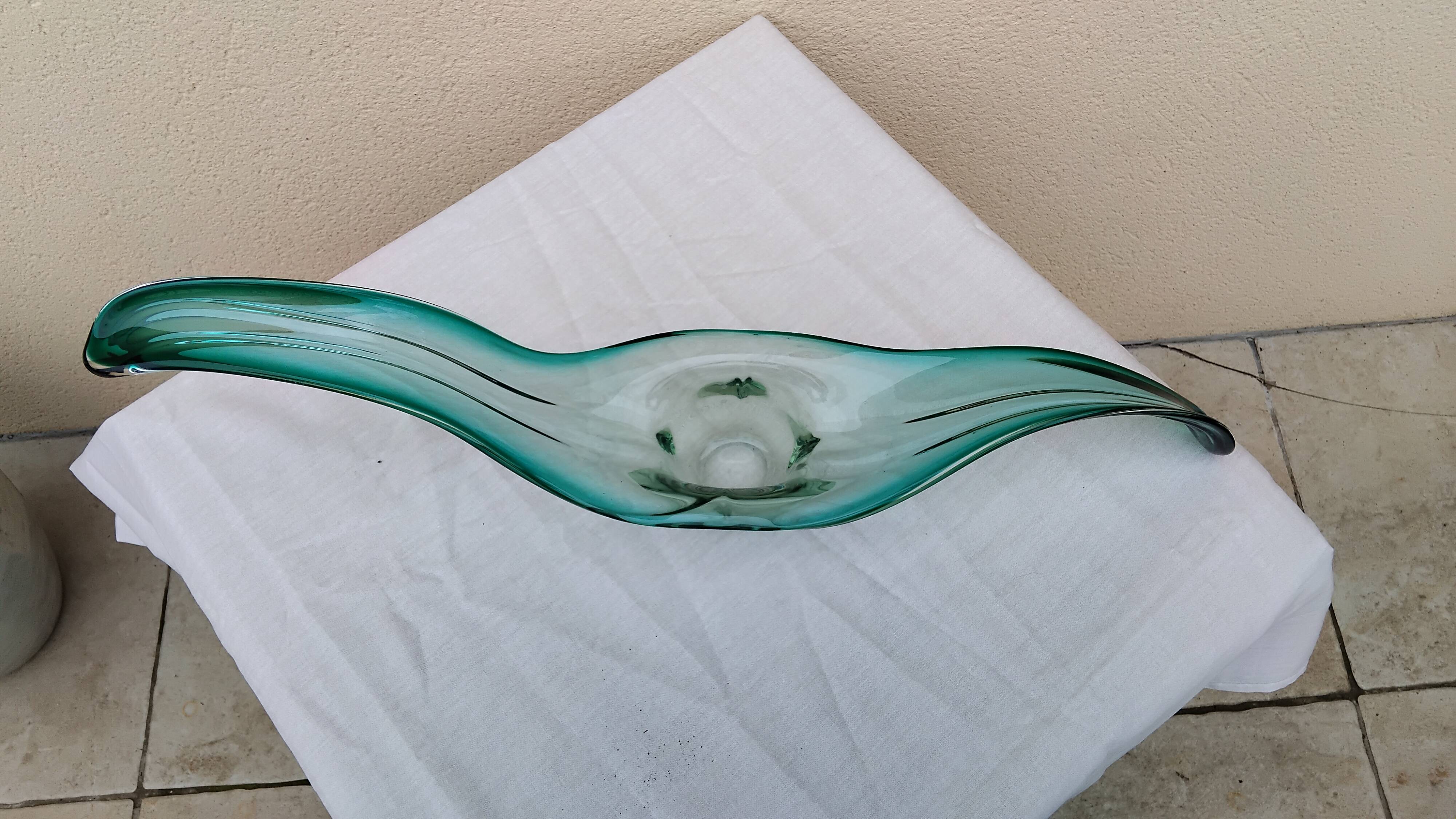 Coupe a fruit verte cristal