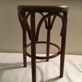Canned wooden stool