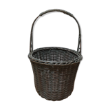 Wicker and metal basket