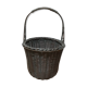 Wicker and metal basket