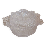 Cabbage candy box in molded crystal signed Portieux