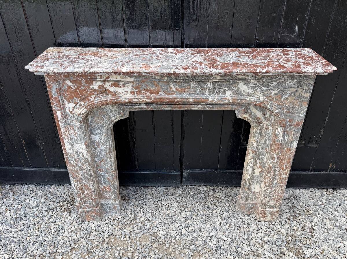 Regency fireplace in grey Ardennes marble, 18th century