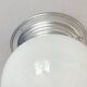 Old globe in opaline vintage wall or ceiling light diameter 15 cm and aluminum base LAMP-7127