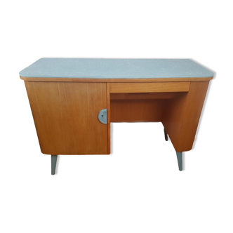 Mid-century sewing cabinet, revisited as a desk