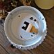Vintage molded glass wall or ceiling light decorated with flowers