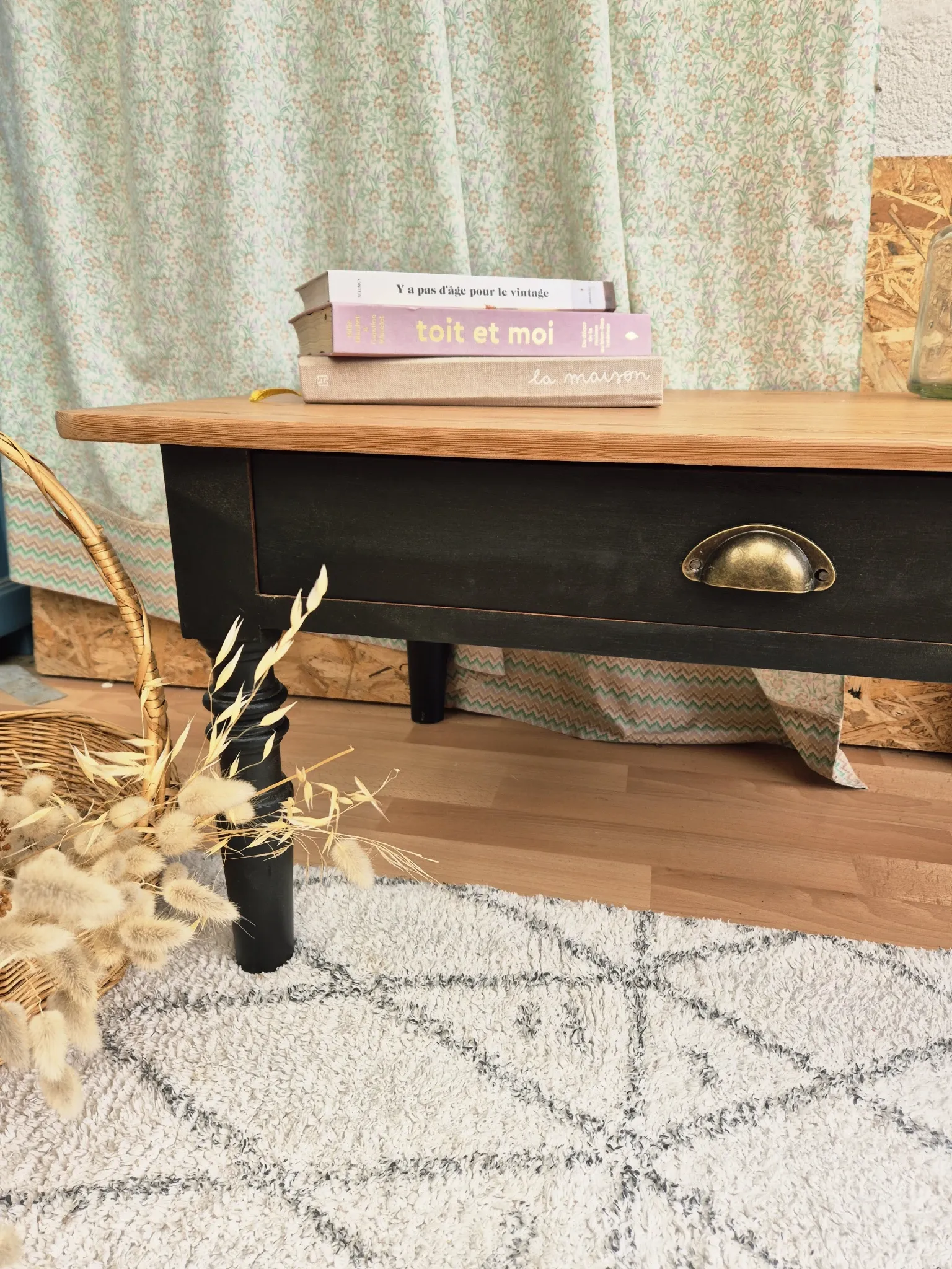Table basse vintage rénovée