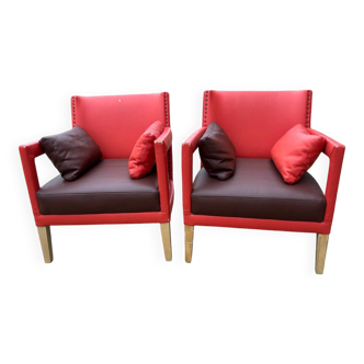 Paire de fauteuils, années 70