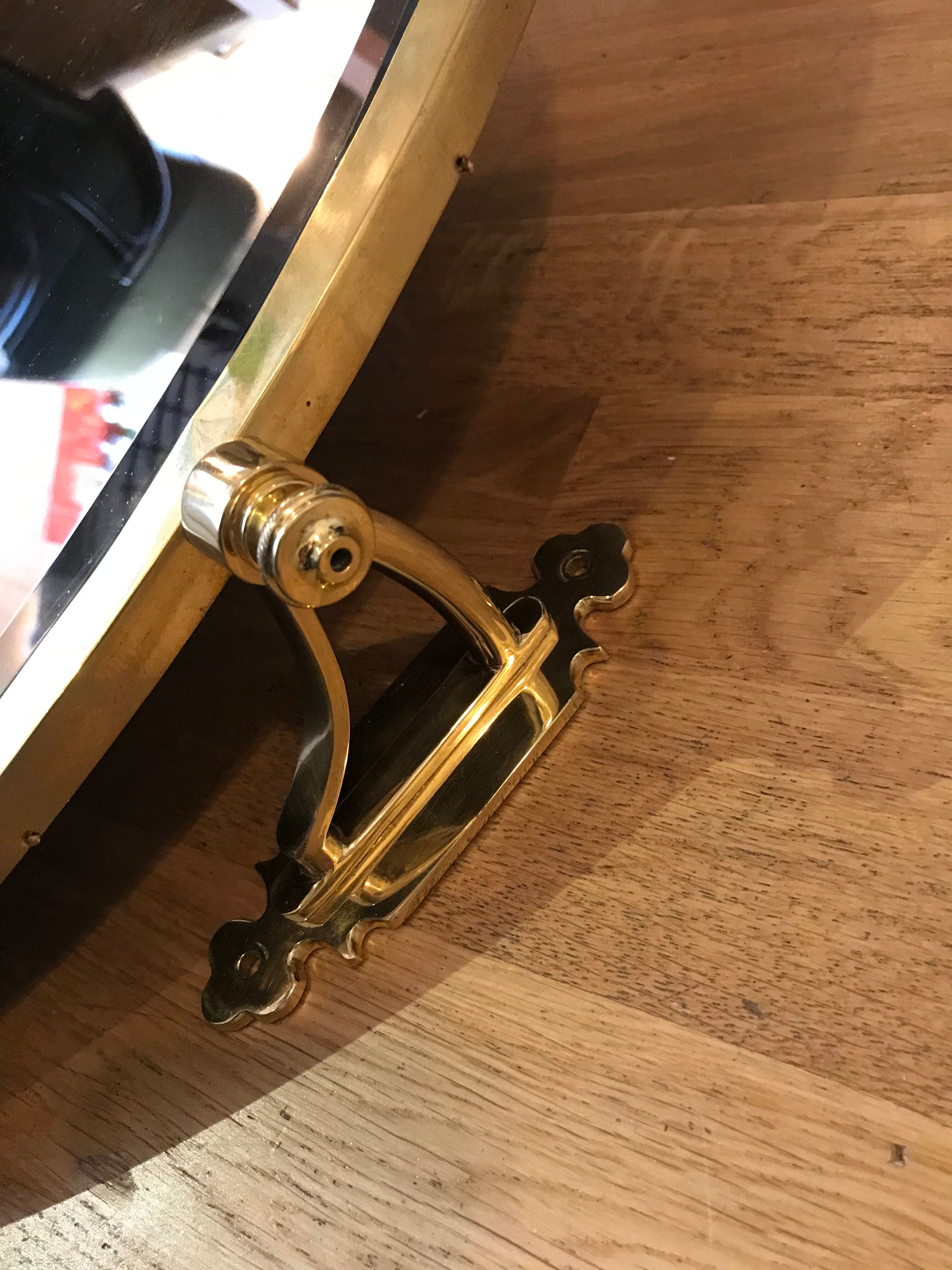 Brass mirror, 53x41cm