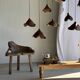 Small suspension in organic teak hat D30 H20