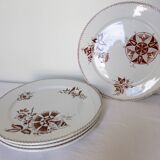 4 flat plates from Sarreguemines, Danish model