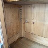 Old XL Napoleonic oak glass bookcase, 19th century