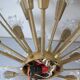 Old "sputnik" chandelier 15 lights plastic/resin diamond tip 60's design lighting