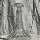 Large glass carafe with ribbed stopper H25
