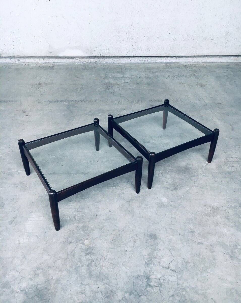 Mid-Century Modern Design Low Side Table Set, Sweden, 1960s, Set of 2