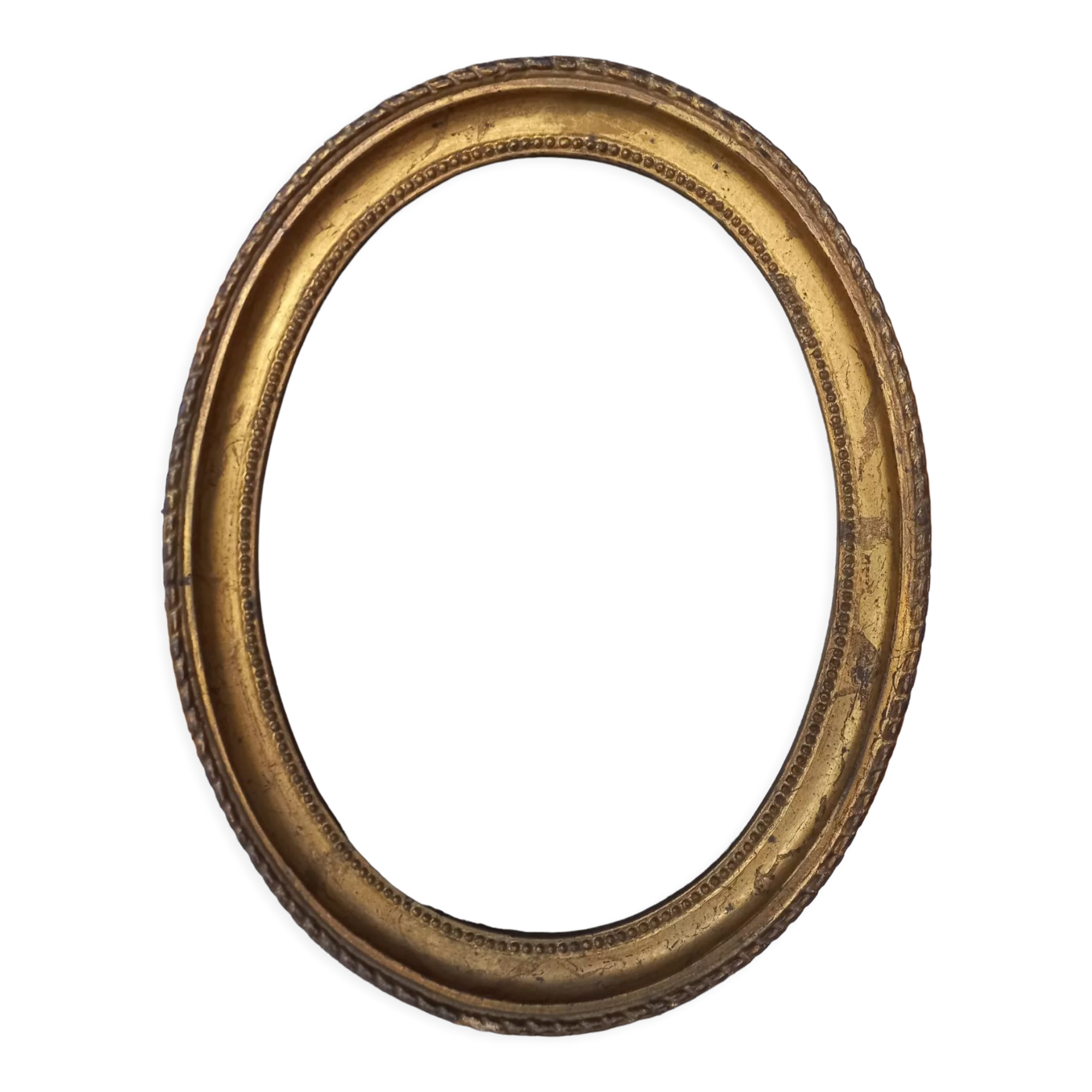 Golden oval frame