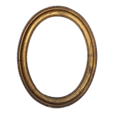 Golden oval frame