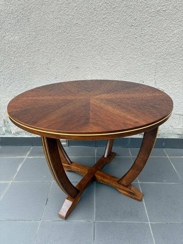 Adolf Wrenger Art Deco Table – Round Wooden Coffee Table