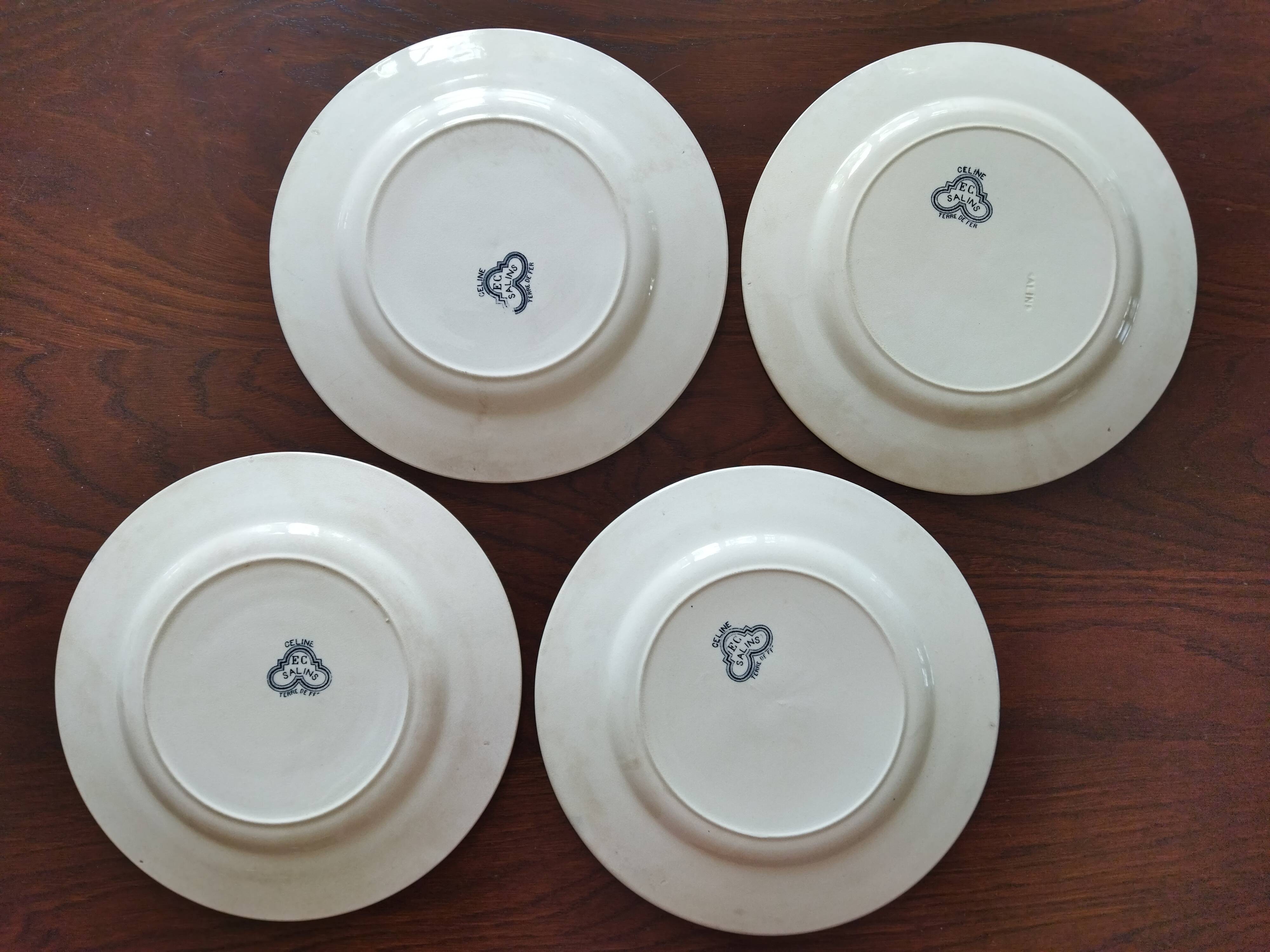 8 flat plates iron earth Salins, model Céline