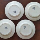 8 flat plates iron earth Salins, model Céline