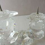 Candle holders with 3 candles, made of Swarovski crystal