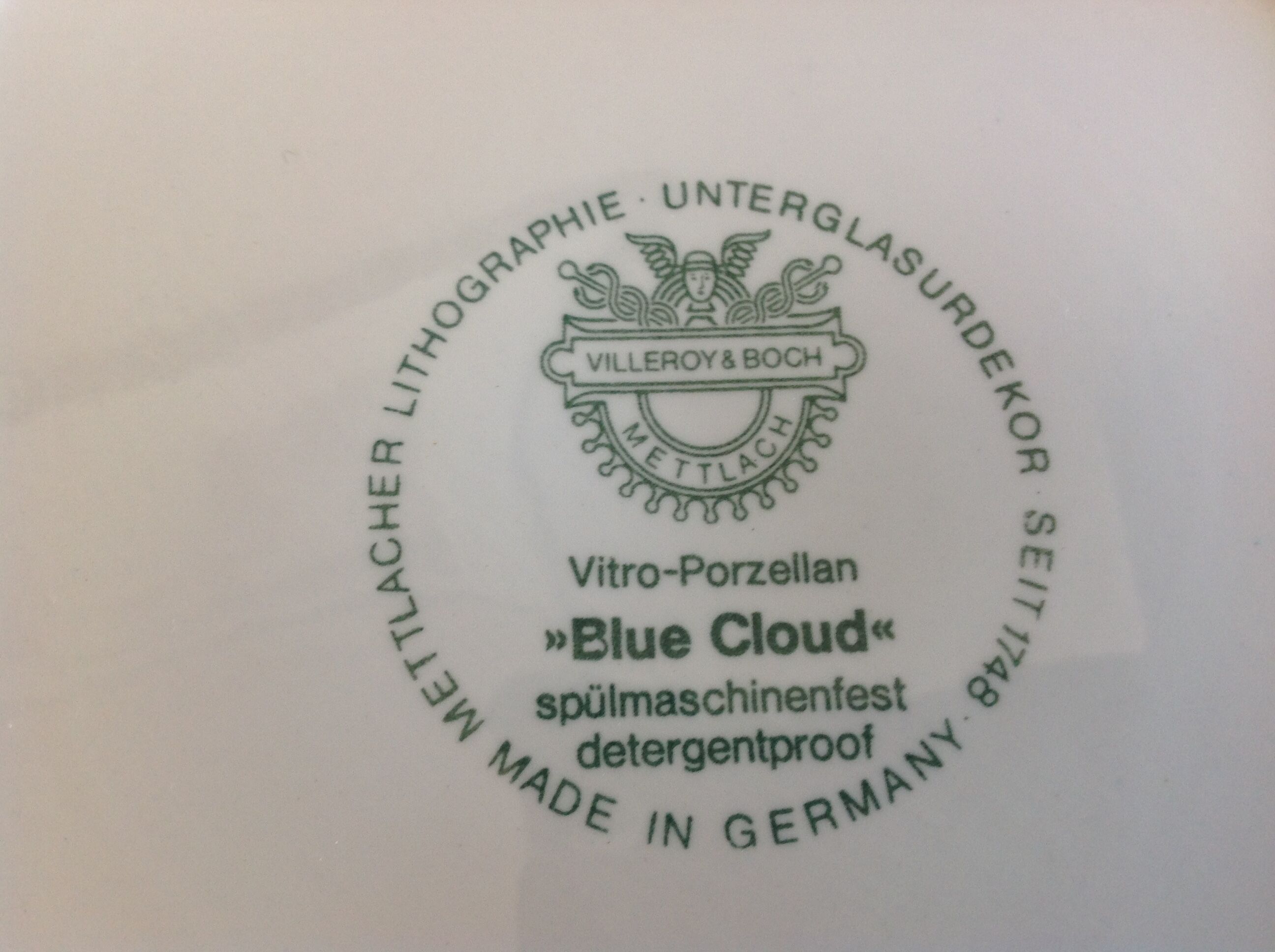 Cafetiere décor Blue Cloud by Villeroy - Boch / vintage 70s-80s