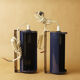 Pair of wall lamps Ikea V413 navy blue vintage design 1980