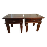 Exotic wood bedside tables