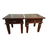 Tables de chevet en bois exotique