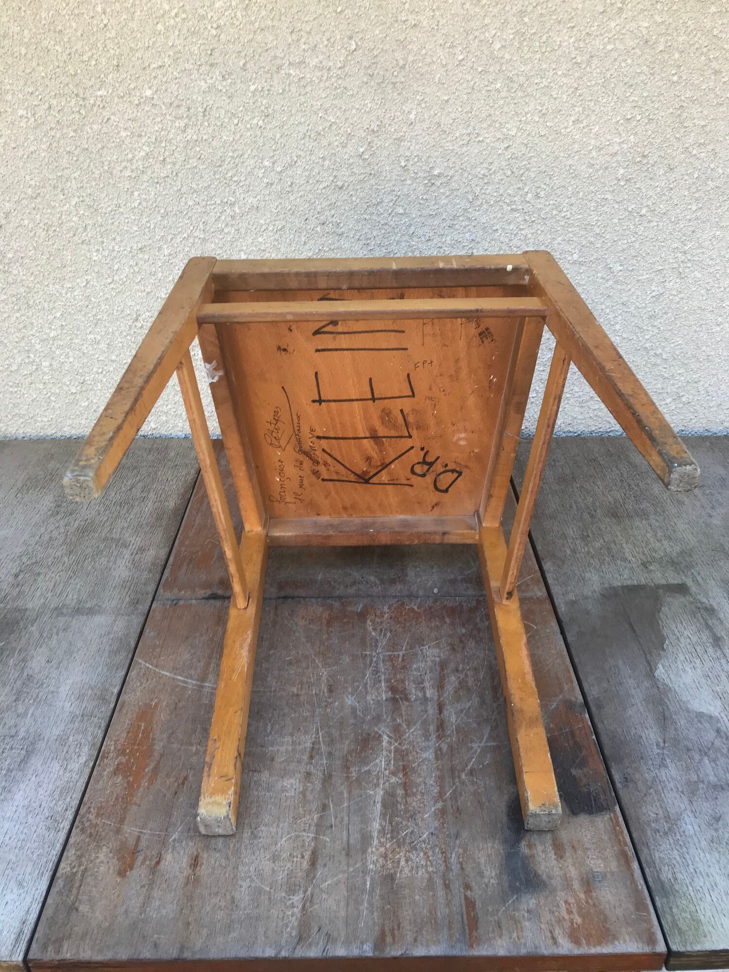 Series of 3 chairs old bistrot 60s vintage