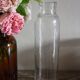 Vase Antique bottle Clear glass fine bubbles vase