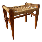 1960s woven seat stool