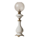 Napoleon III style salon lamp in white opaline with engraved globe – 19th / early 20th century