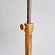 Brass and grooved glass floor lamp in Art Deco style