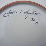 Ancienne Assiette Fleurs en Faïence Lallier Moustiers
