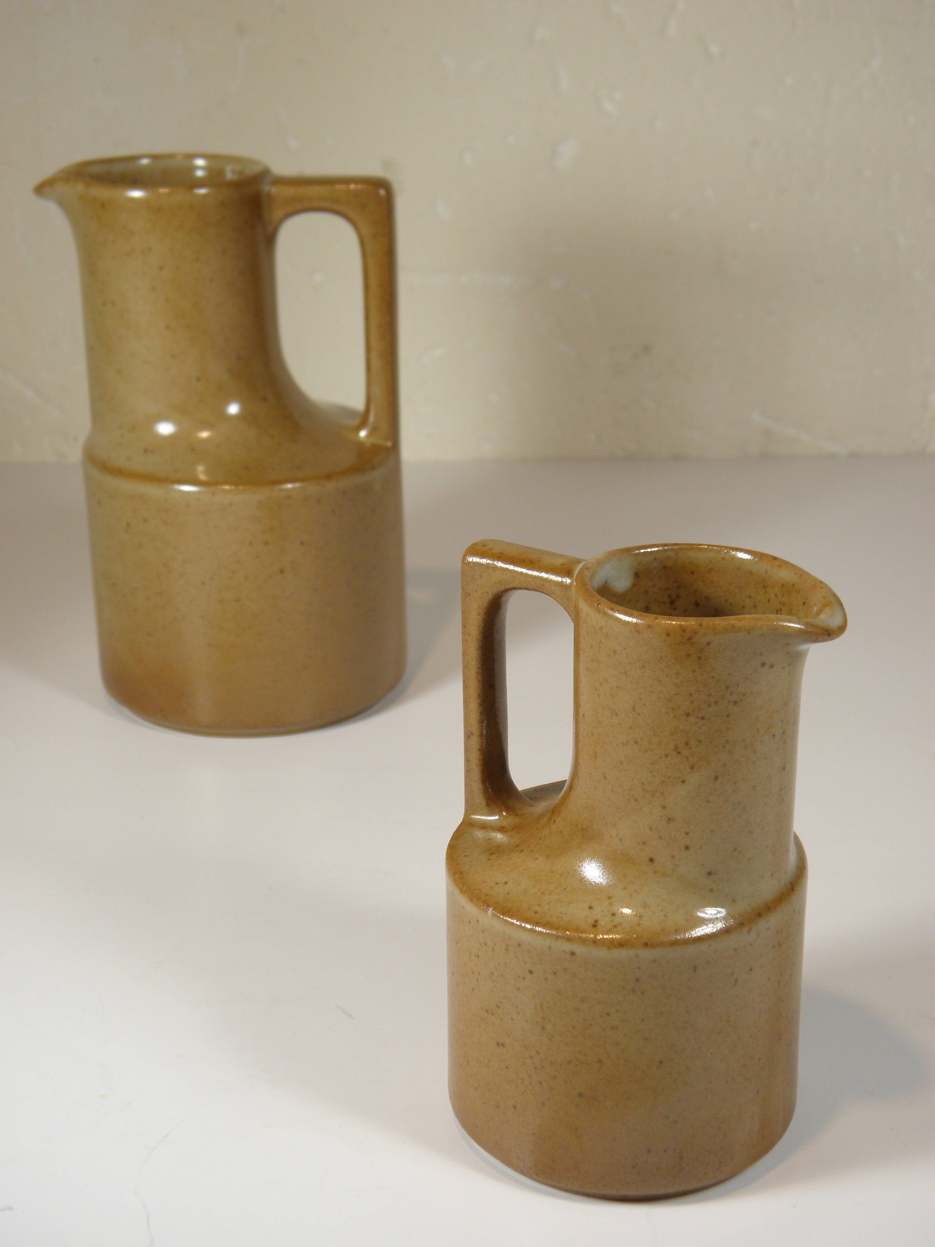 TWO STONEWARE jugs from Brenne