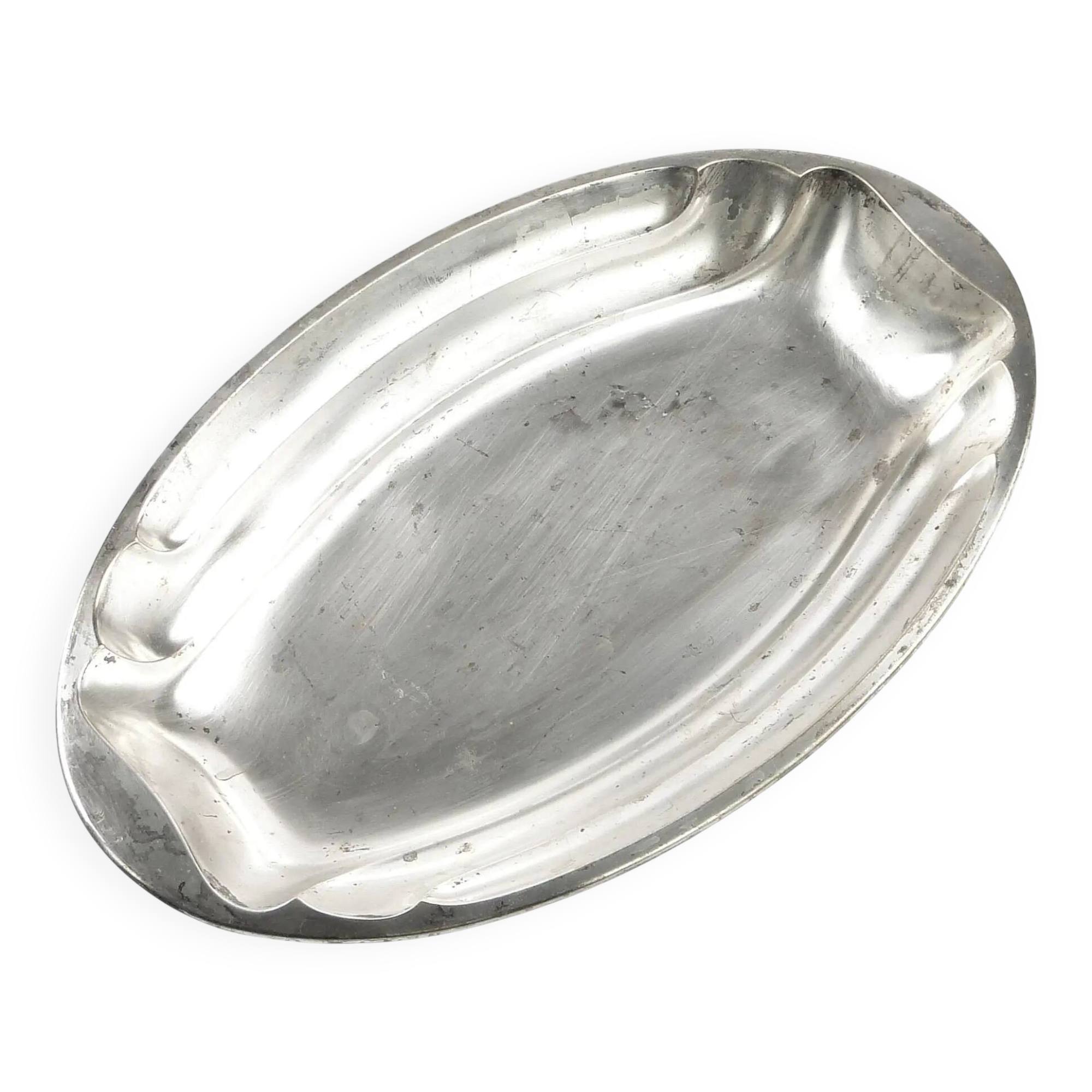 Art Deco platter, silver-plated brass, WMF, Germany, 1930s