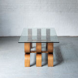 Coffee table with a steam-bent base by Ilse Möbel, 1960’s