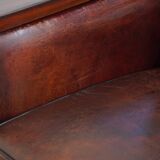 Sheepskin Art Deco design armchair combined with wood