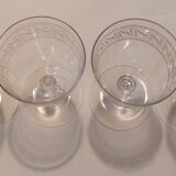 4 verres en cristal soufflé