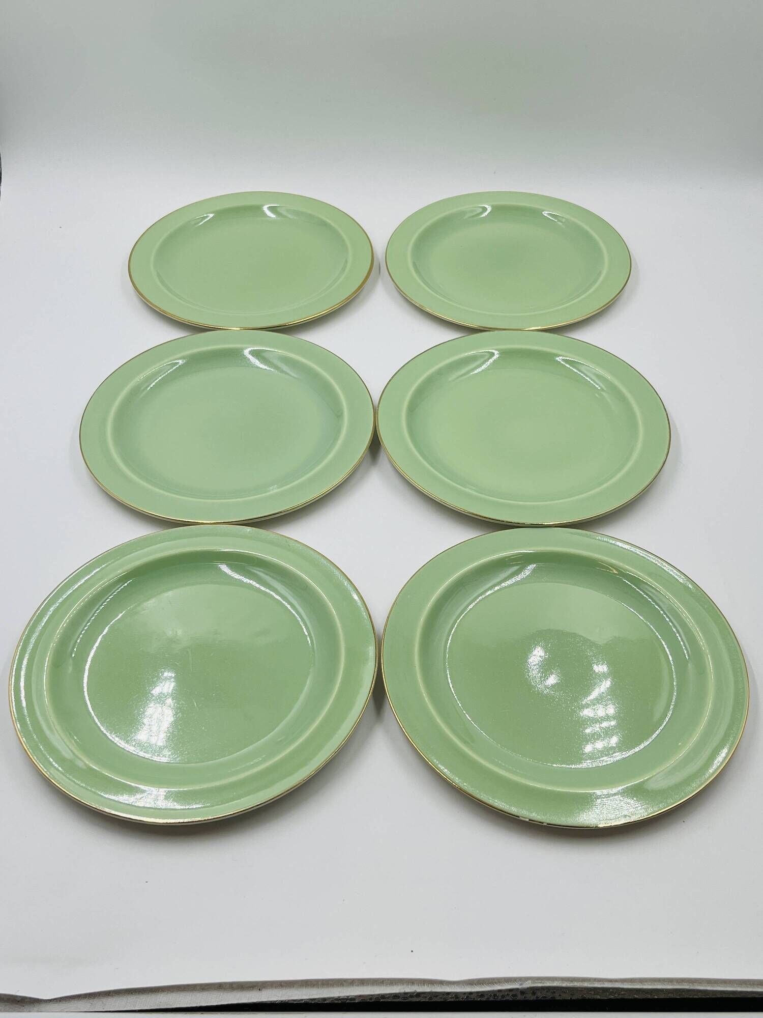 Set of 6 Keralux Boch earthenware plates