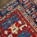 Handmade antique Caucasian Shirvan rug 134cm x 271cm 1880s - 1B491