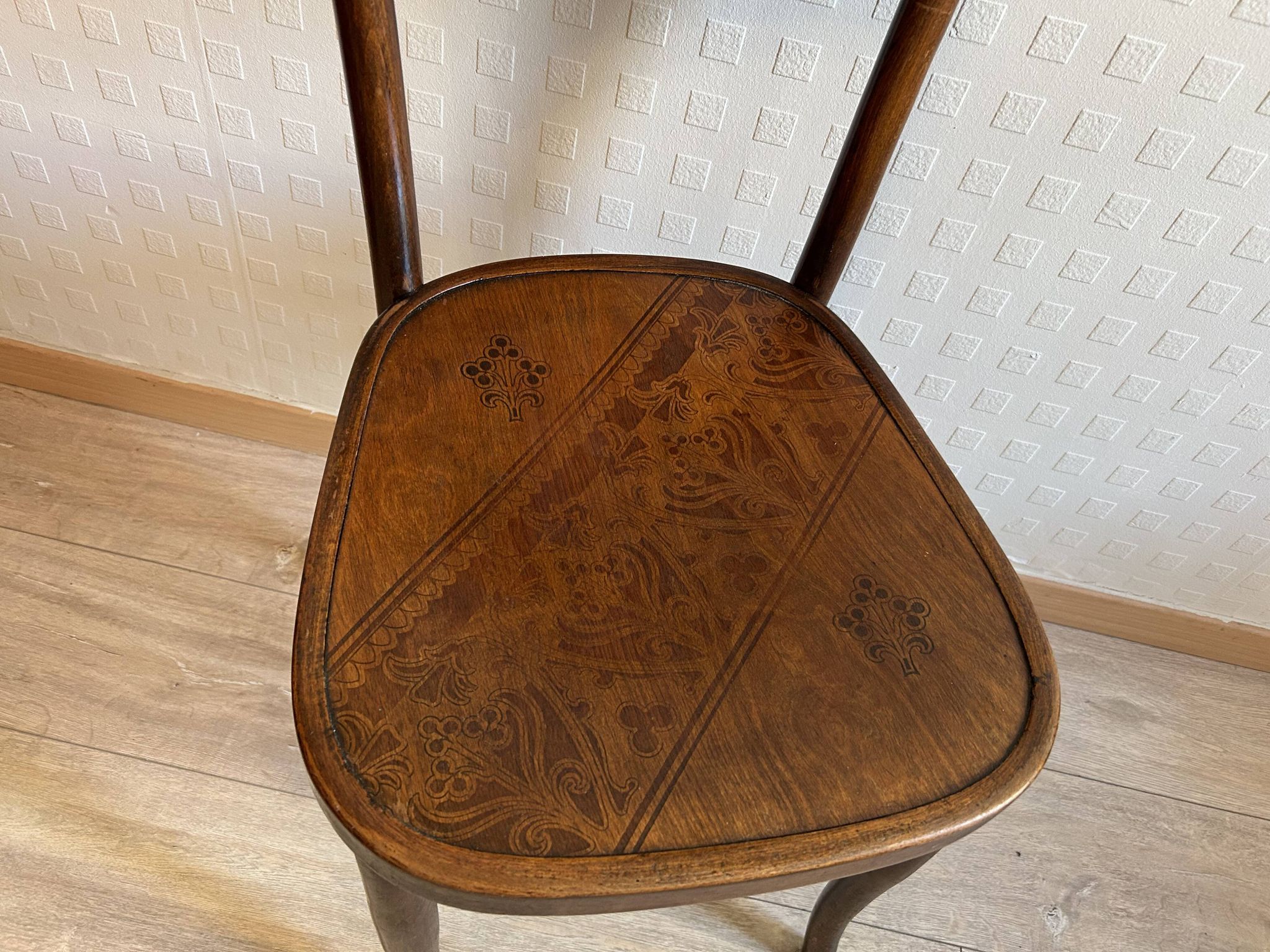 6 antique chairs Jacob & Josef Kohn – Vienna – Decorated bent wood – Style