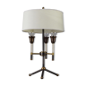 Lampe de table moderniste en métal laqué noir et doré