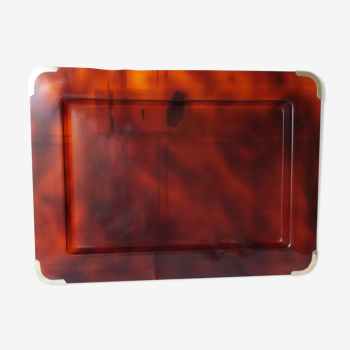 Lucite tray imotation turtle scale