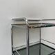 70s chrome and smoked glass server