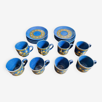 Blue porcelain coffee service