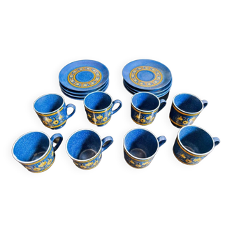 Blue porcelain coffee service