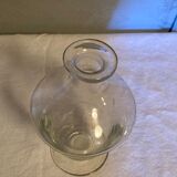 Glass carafe engraved with flowers